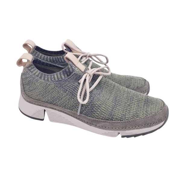 Clarks Green Tri Native Trigenic Knit Sneakers Shoes Trainers Women's Size 9.5 - Picture 1 of 12